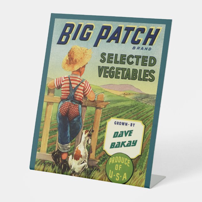 Personalisierter amerikanischer Landsmann Sockelschild (Vorderseite)