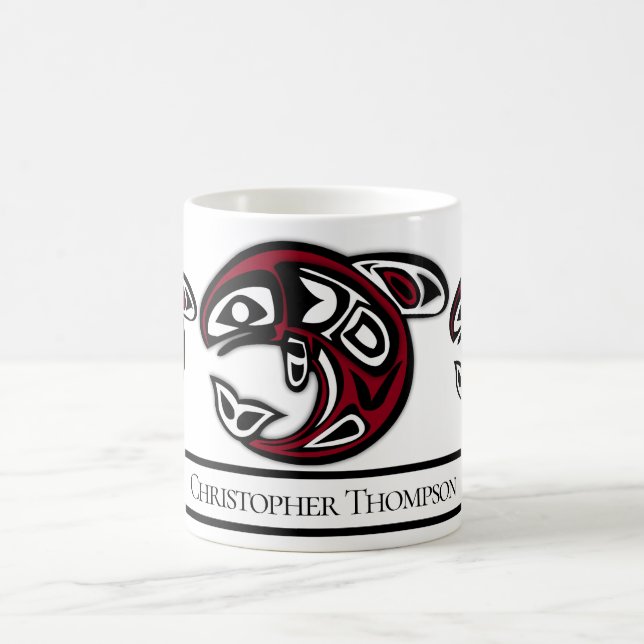 Personalisierter amerikanischer Orca Killer Whale Kaffeetasse (Mittel)