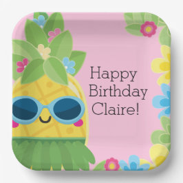 Personalisierter Ananas Pappteller