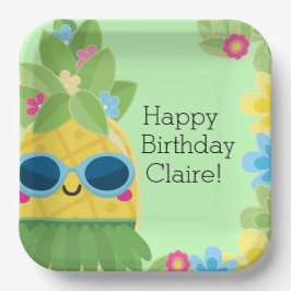 Personalisierter Ananas Pappteller