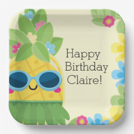 Personalisierter Ananas Pappteller