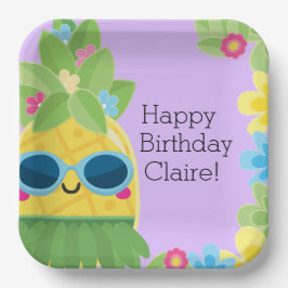 Personalisierter Ananas Pappteller