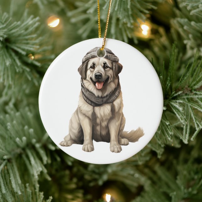 Personalisierter Anatolian Shepherd Dog Keramik Ornament (Baum)