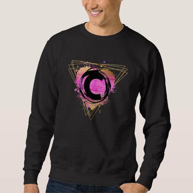 Personalisierter Anfangsbuchstabe C Deko Niedlich  Sweatshirt (Vorderseite)