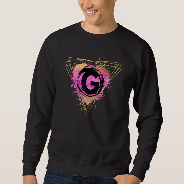 Personalisierter Anfangsbuchstabe G Deko Niedlich  Sweatshirt (Vorderseite)