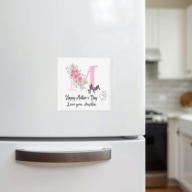 Personalisierter Anfangsbuchstabe-Mama-Kühlschrank Magnet (Von Creator hochgeladen)