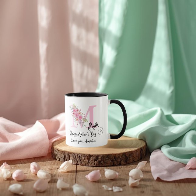 Personalisierter Anfangsbuchstabe-Mutter-Tasse Tasse (Von Creator hochgeladen)