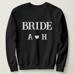 Personalisierter Anfangsname von Braut und Bräutig Sweatshirt