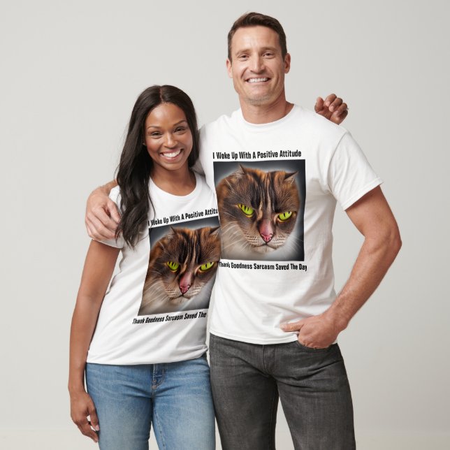 Personalisierter Angry Cat T - Shirt (Unisex)