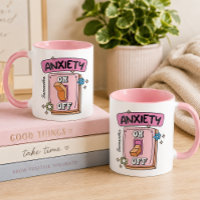 Personalisierter Angst Ein-Aus-Schalter Rosa Kaffe