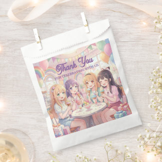 Personalisierter Anime-Mädchen-Eiscreme-Geburtstag Geschenktütchen