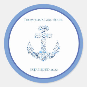 Personalisierter Ankergedanke Runder Aufkleber