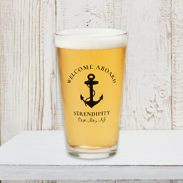 Personalisierter Ankerschiff Glas