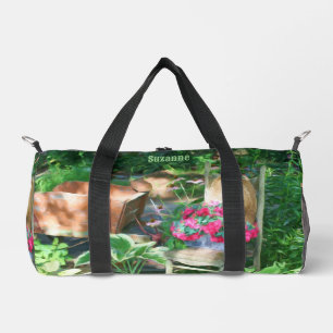 Personalisierter antiker Blumen­garten-Stuhl Duffle Bag