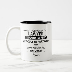 Personalisierter Anwalt-Becher als Dankeschön-Gesc Zweifarbige Tasse
