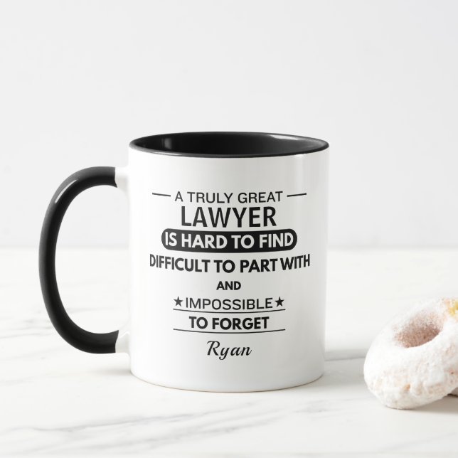 Personalisierter Anwalt-Becher Benutzerdefiniertes Tasse (Mit Donut)