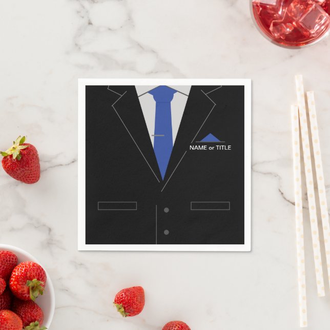 Personalisierter Anzug Napkins: Ihr Name Serviette (Beispiel)