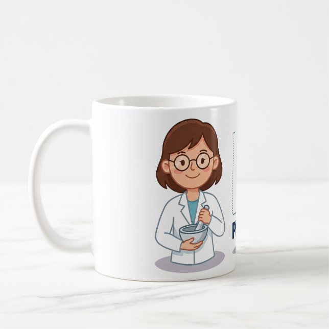 Personalisierter Apotheker-Leben-Becher Kaffeetasse (Links)