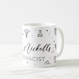 Personalisierter Apotheker-Mug Elegante handgesc Kaffeetasse