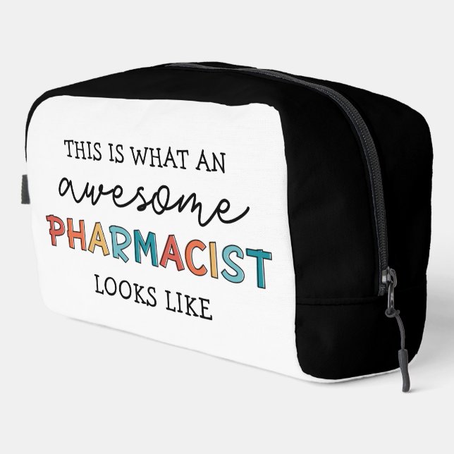 Personalisierter Apotheker Retro Phantastisch Waschbeutel (Rechte Ecke)
