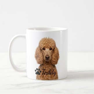 Personalisierter Apricot-Pudel-Porträt-Hundetasse Kaffeetasse