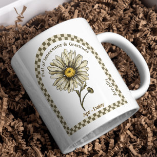 Personalisierter April - Geburtsmonat - Blume Kaffeetasse