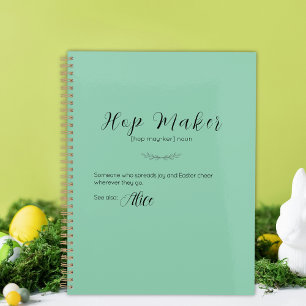 Personalisierter Aqua-Osterhasen-Planer - Hop Make Planer