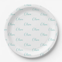 Personalisierter Aquamariner Blue Green Girly Eleg