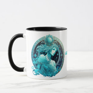 Personalisierter Aquarius Zodiac Astrologie Geburt Tasse
