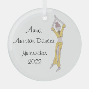 Personalisierter arabischer Keepake Ornament Aus Glas