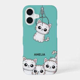 Personalisierter Arcade-Kralle-Süßer-Katzen-Grabbe iPhone 16 Hülle