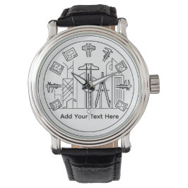 personalisierter Architekt, Ingenieure beobachten Armbanduhr