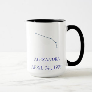 Personalisierter Aries-Sternbild-Becher - Benutzer Tasse