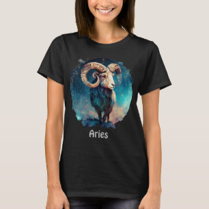 Personalisierter Aries Sternzeichen Widder Astrolo T-Shirt
