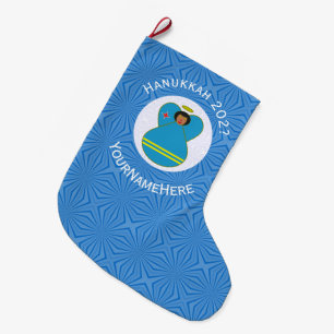 Personalisierter Aruban Flaggen-Engel Hanukkah  Großer Weihnachtsstrumpf