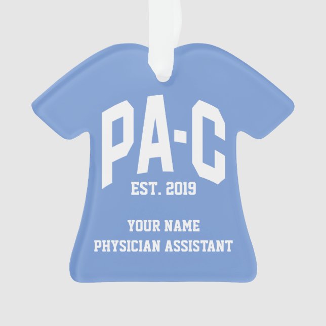 Personalisierter Arzt-Assistent PA-C Ornament (Vorderseite)