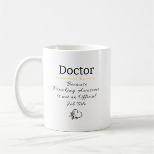 Personalisierter Arzt-Job-Titel Lustig Kaffeetasse