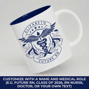 Personalisierter Arztbecher Medizinisches Abschied Zweifarbige Tasse
