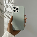 "Personalisierter ash Color iPhone Case mit benutz<br><div class="desc">Fügen Sie mit diesem personalisierten iPhone-Gehäuse in Ash eine Touch Eleganz zu Ihren täglichen Essentials hinzu. Mit einem weichen, stilvollen Aschenhintergrund und Ihrem individuelle Name in einem schicken Schriftart ist dieses Gehäuse perfekt geeignet, um Ihren einzigartigen Stil zu zeigen. Es ist für Schönheit und Langlebigkeit konzipiert und bietet einen hervorragenden...</div>