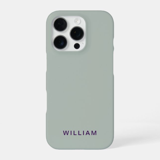 Personalisierter ash Color iPhone Case mit benutze Hülle (Rückseite)