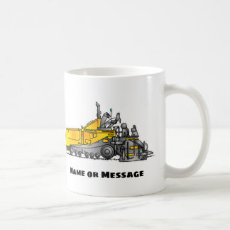 Personalisierter Asphaltfertiger-Mug, Baugeschenk Kaffeetasse
