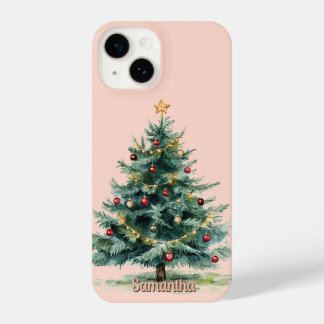 Personalisierter, ästhetischer WeihnachtstelefonCa iPhone 14 Hülle