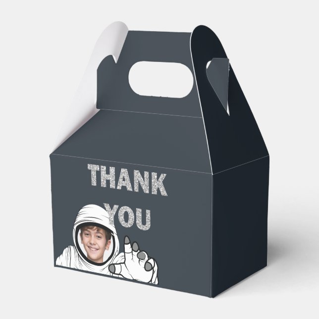 Personalisierter Astronaut Foto Geburtstag Geschenkschachtel (Vorderseite)