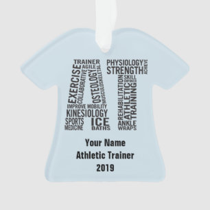 Personalisierter athletischer Namenstrainer am Ornament
