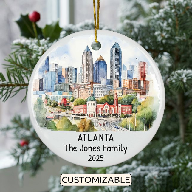 Personalisierter Atlanta-Ornament, Georgien Keramik Ornament (Von Creator hochgeladen)