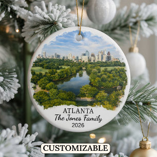 Personalisierter Atlanta-Schmuck, Benutzerdefinier Keramik Ornament