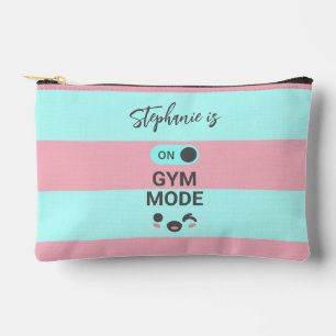 Personalisierter Auf Gym Mode Rosa Blau Zubehörtasche