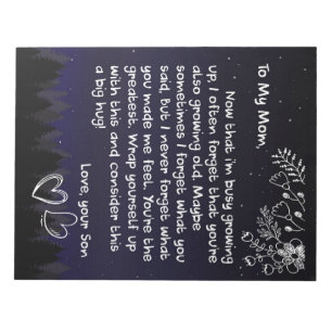 Personalisierter auf meine Mama Liebe Schreiben vo Notizblock