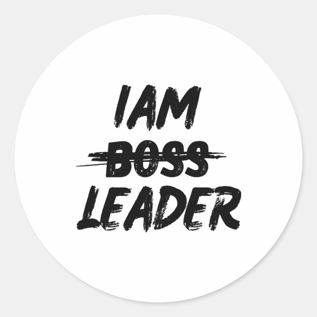 personalisierter Aufkleber-Anführer Runder Aufkleber (Vorderseite)