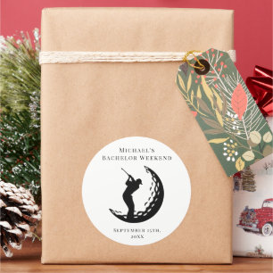 Personalisierter Aufkleber Bachelor Golf Weekend